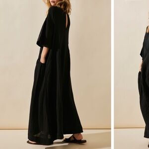 Free People Black Live Life MIDI Dress